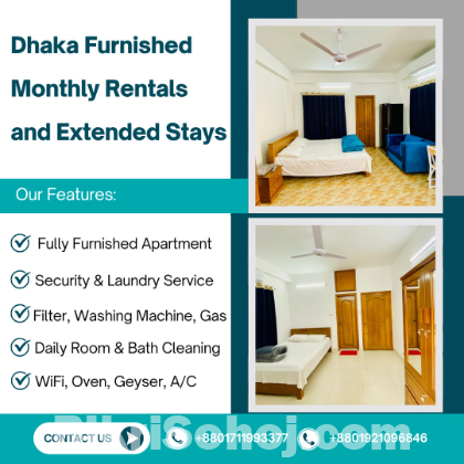 Furnished Two Bedroom Flats for Rent In Baridhara.
